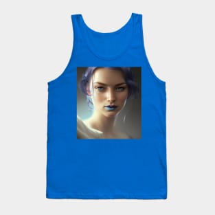 Purple Haired Enchantress (6) - Beautiful Magic Girl Tank Top